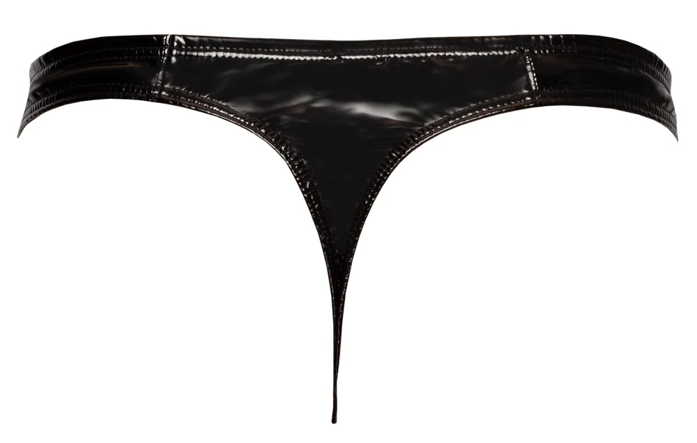 Black Level rio string van glanzend lakmateriaal