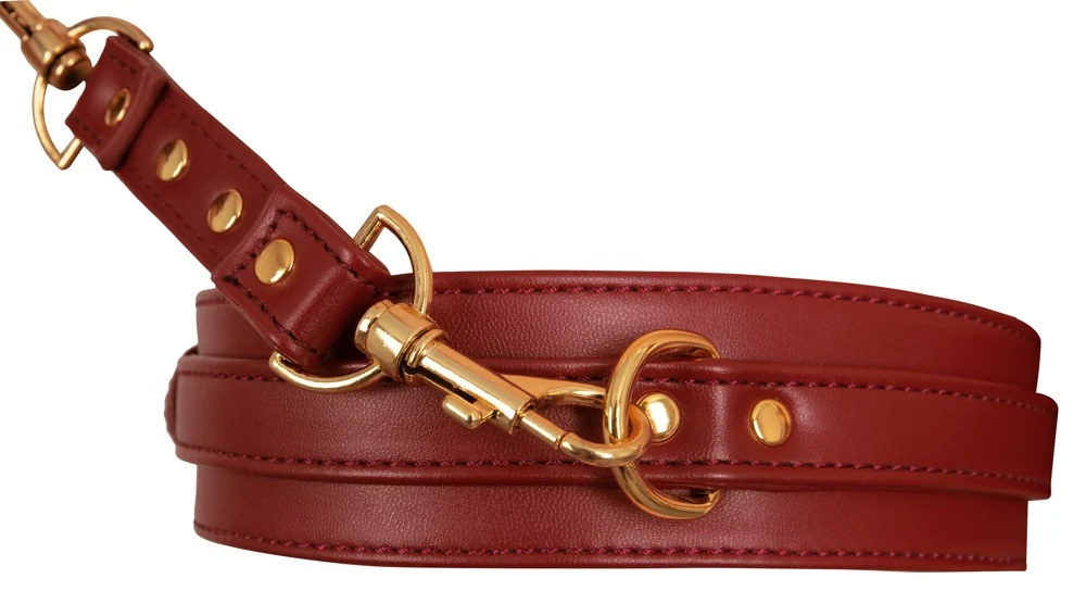 Bad Kitty hand- en beenboeien rood met goudkleurige details
