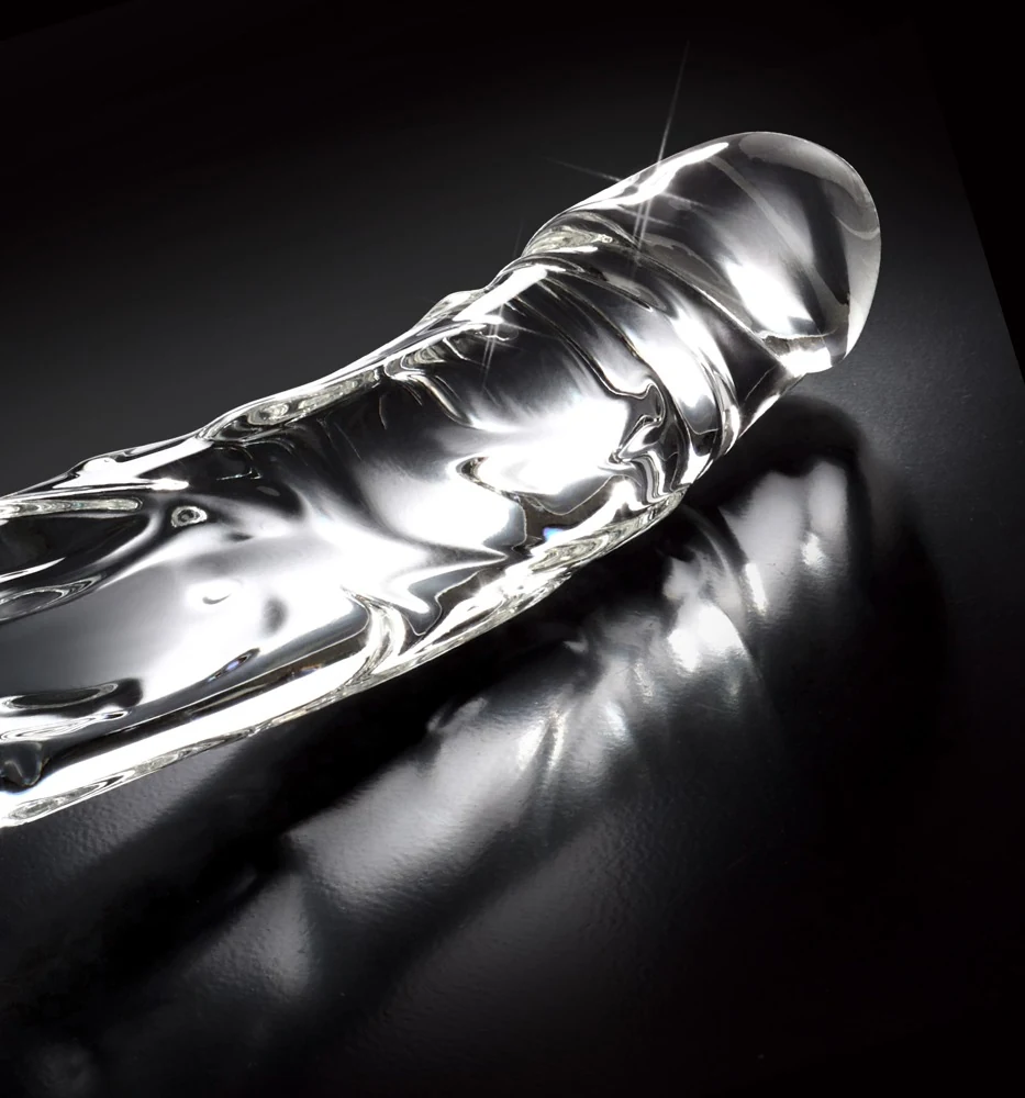 Handgemaakte glazen dildo warm of koud 18 cm