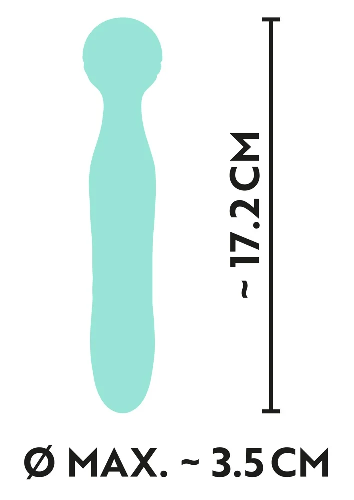Groene mini vibrator met flexibele kop