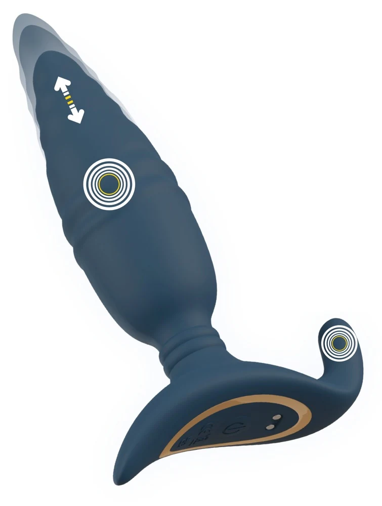 ANOS RC Thrusting Butt Plug met Vibratie