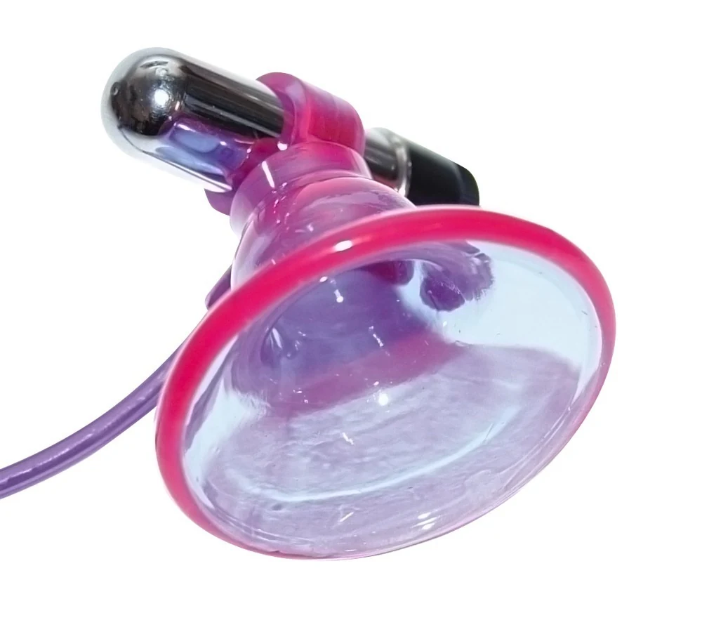 Paarse tepelspenen met vibratie en handpomp