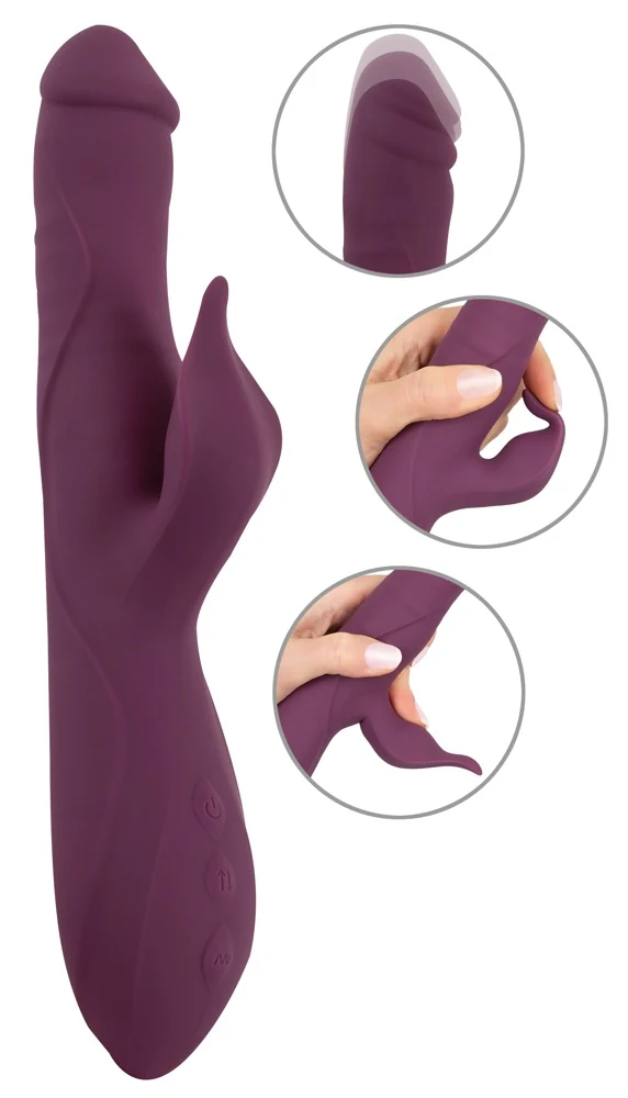 Javida rabbit vibrator met stoten en massagekralen