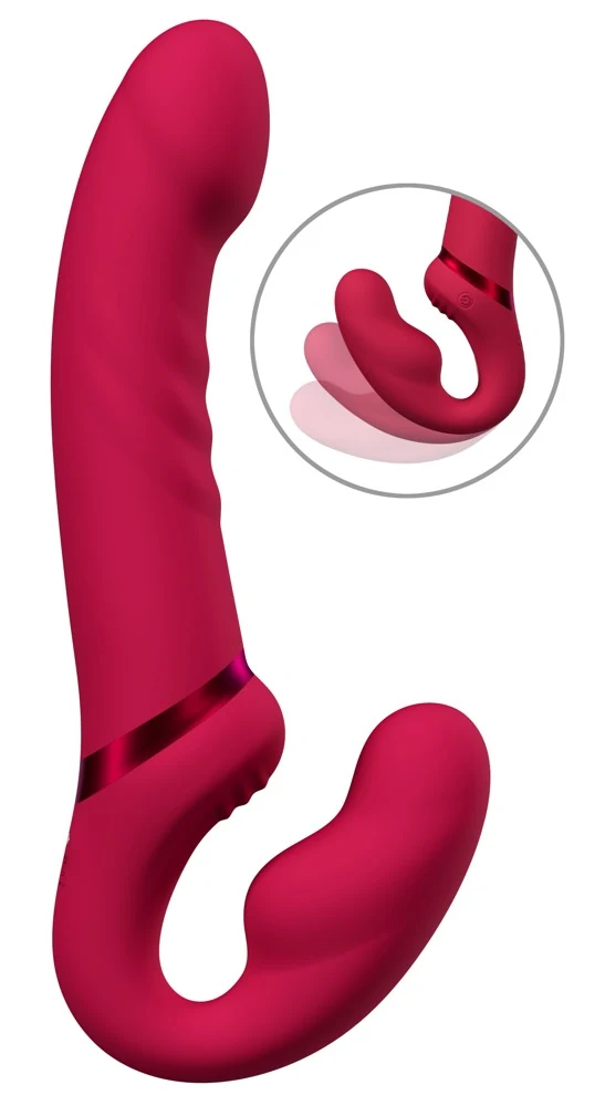 Lovense Lapis app controlled strapless strap-on