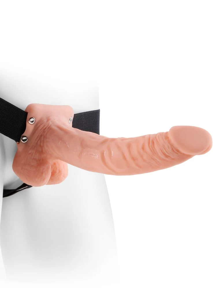 Holle dildo met elastische strap-on
