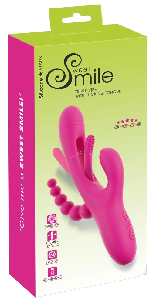 Sweet Smile Triple Vibe met Flicking Tongue