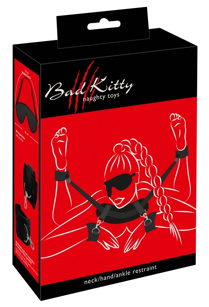 Bad Kitty full body bondage set met oogmasker
