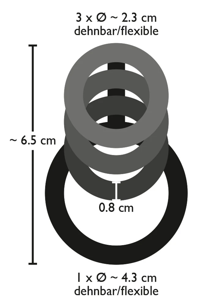 Bad Kitty cockring met testikelring en ribbelstructuur
