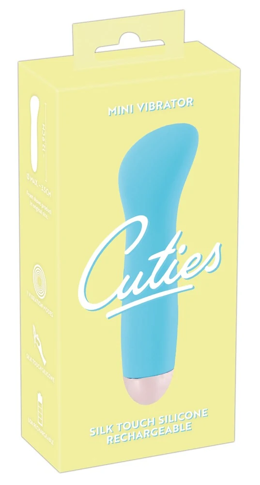Blauwe minivibrator oplaadbaar en waterdicht