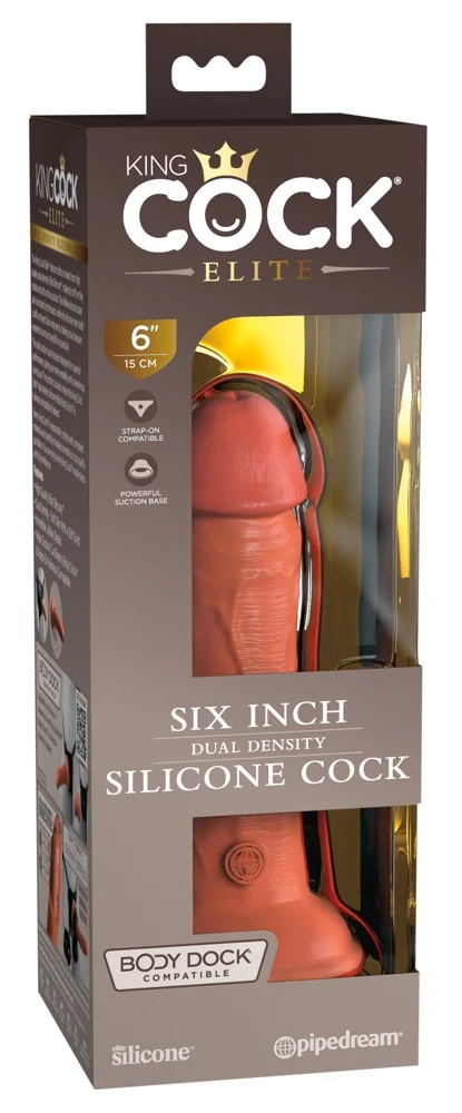 King Cock Elite 6 Inch Dual Density Siliconen Dildo
