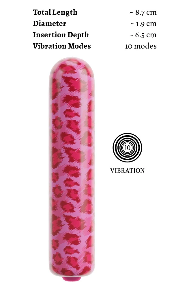 beau cœur LEO minivibrator roze luipaard