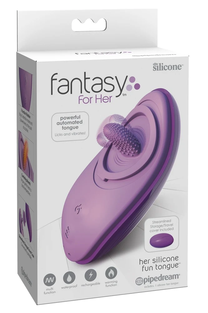 Lay-on vibrator met verwarmende tongstimulatie