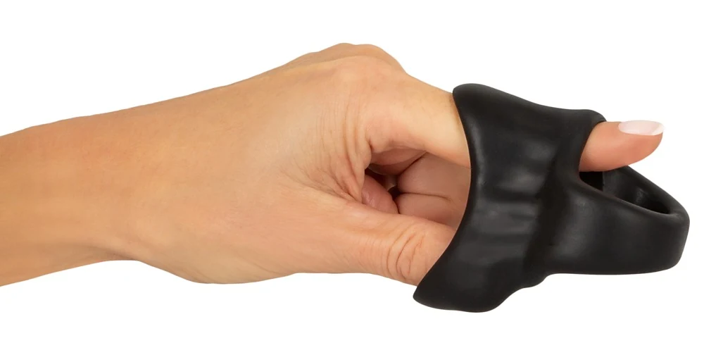 Erecto cock ring met ball stretcher
