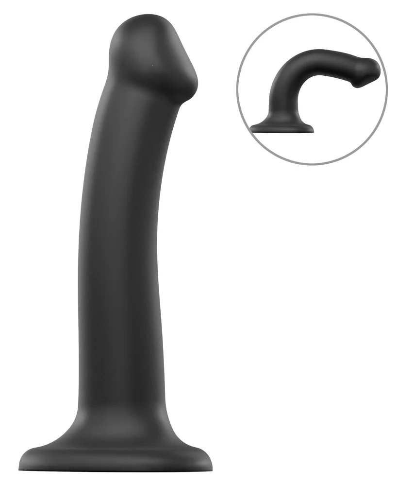 Dual Density Buigbare Dildo met Zuigvoet 18 cm