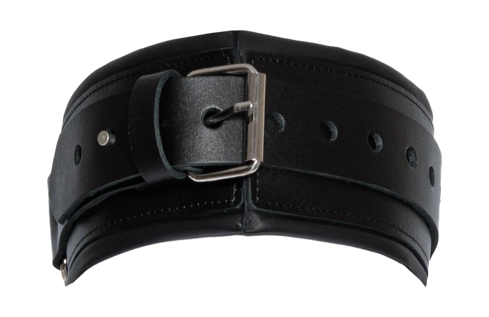 ZADO leren halsband met leiband en slot