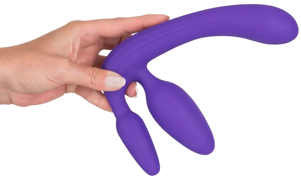 Strapless strap-on trio van siliconen