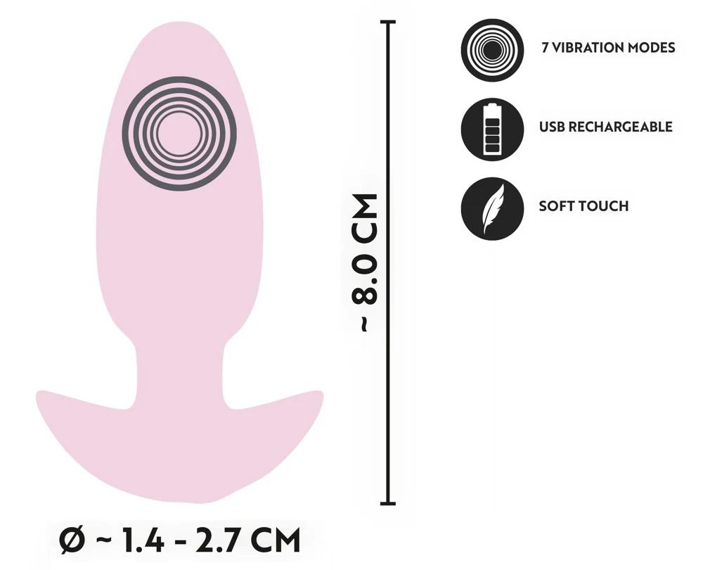 Vibrerende Mini Butt Plug Rose