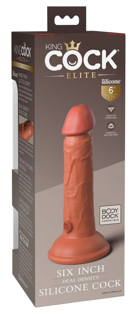 King Cock Elite 6 Inch Dual Density Siliconen Dildo