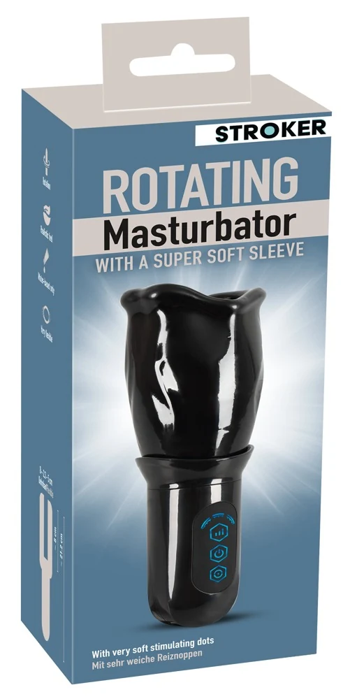 Oplaadbare roterende masturbator met zachte sleeve