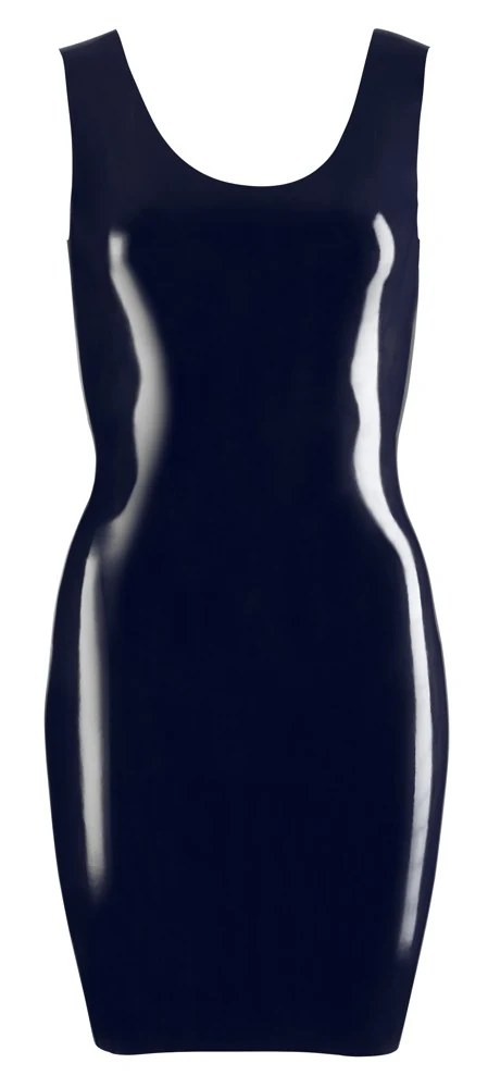 Zwarte mini jurk van latex