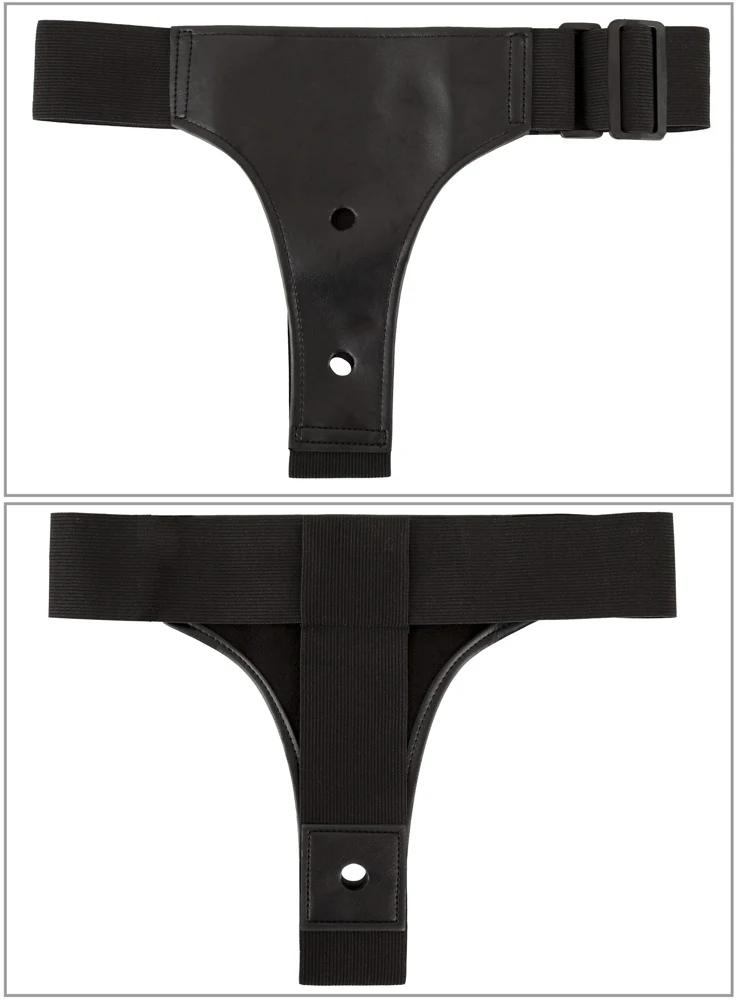 Verstelbare strap-on set met vibrator en 2 dildo’s