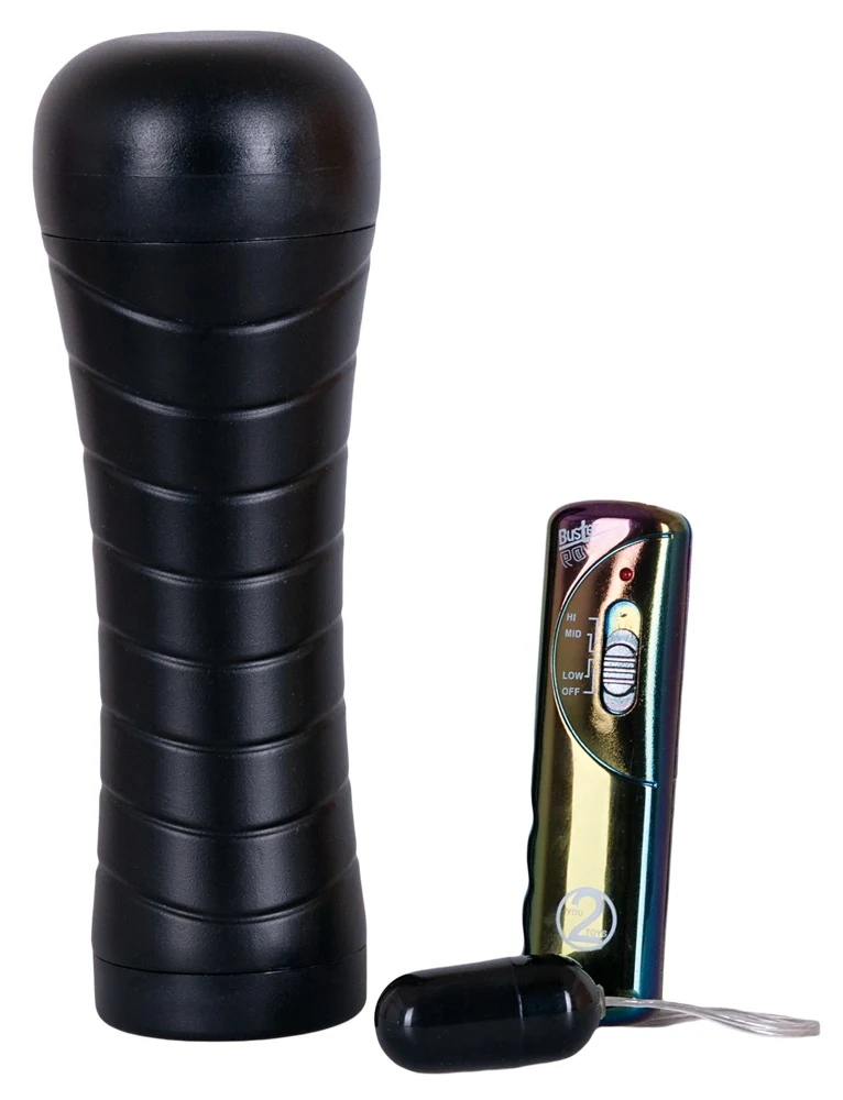 Masturbator met vibrator en afstandsbediening