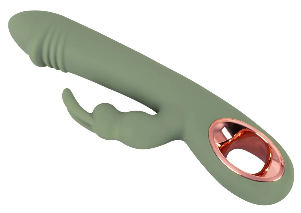 You2Toys Slim Rabbit Olive dubbele vibrator