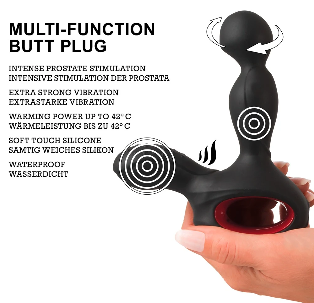 Oplaadbare prostaat vibrator met warmte en afstandsbediening