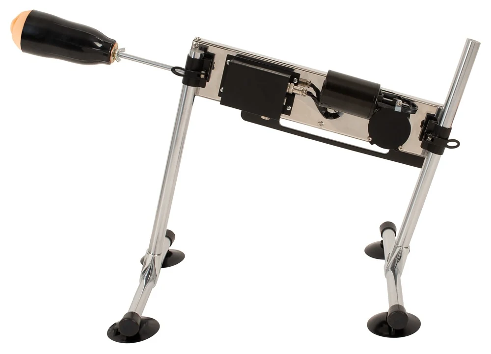 The Banger dubbelzijdige seksmachine met dildo's en masturbator