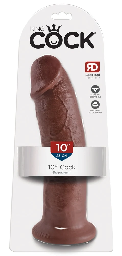 Realistische dildo met zuigvoet 25,4 cm