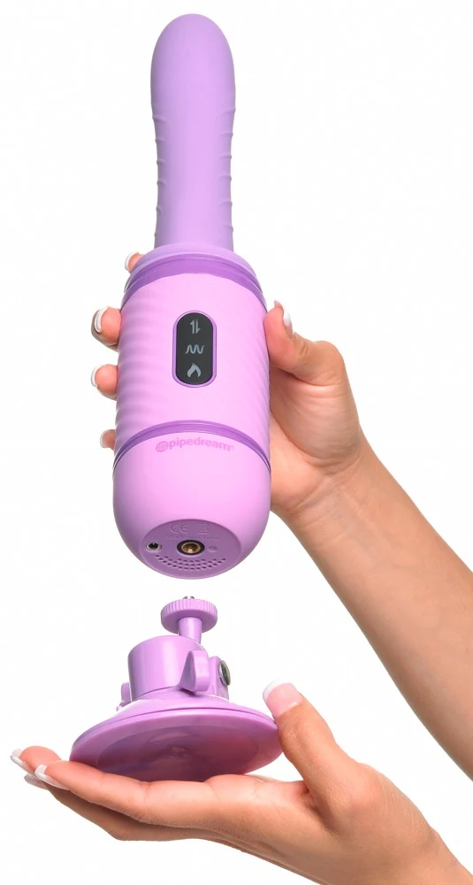 Siliconen vibrator met schok-, warmte- en trilfunctie