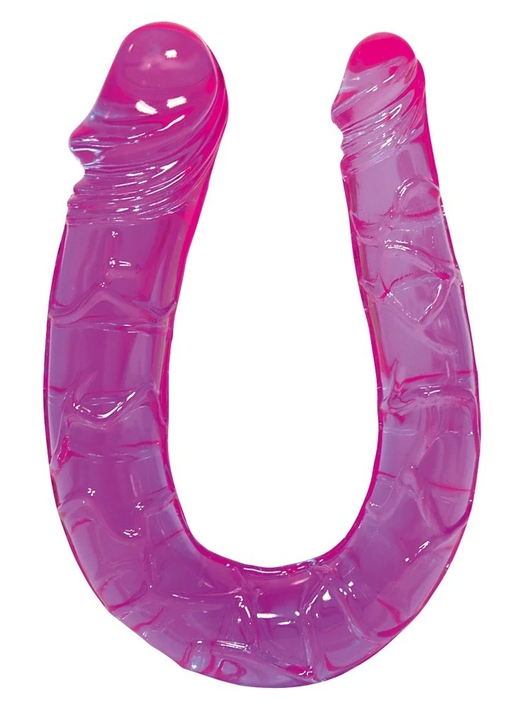 Transparante dubbele dildo 29 cm