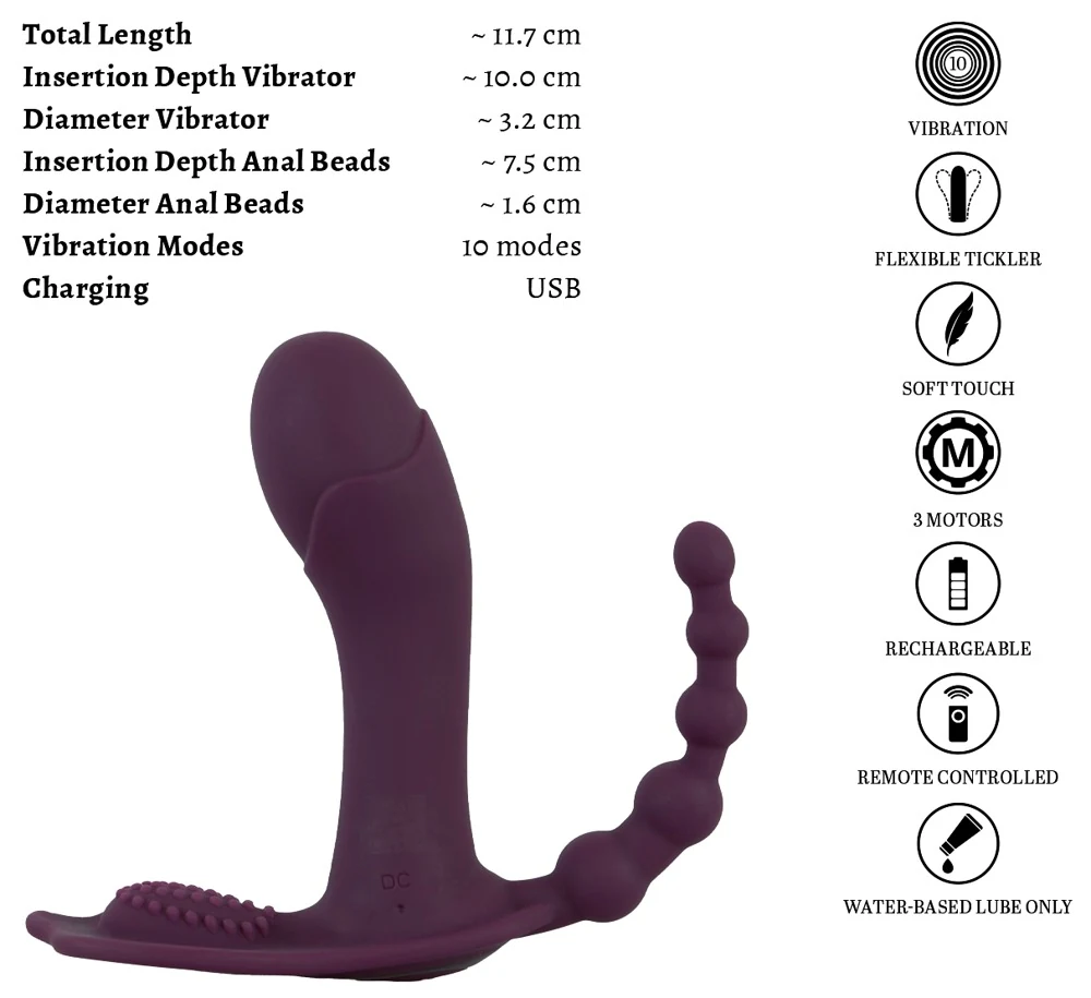 beau cœur ARIVA RC inlegkruisjesvibrator