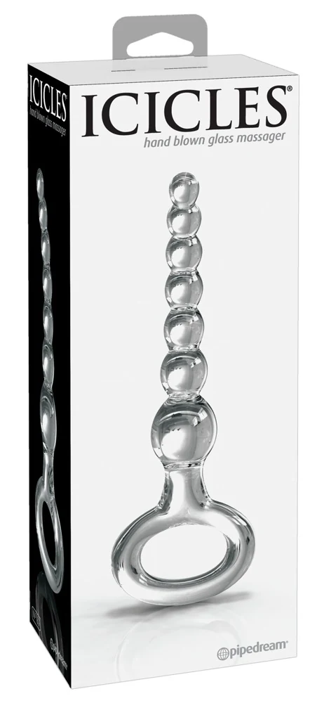 Gebogen glazen anaal balletjesketting