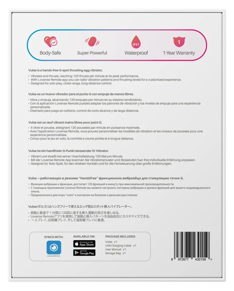 Lovense Vulse vibro-bullet met stuwfunctie