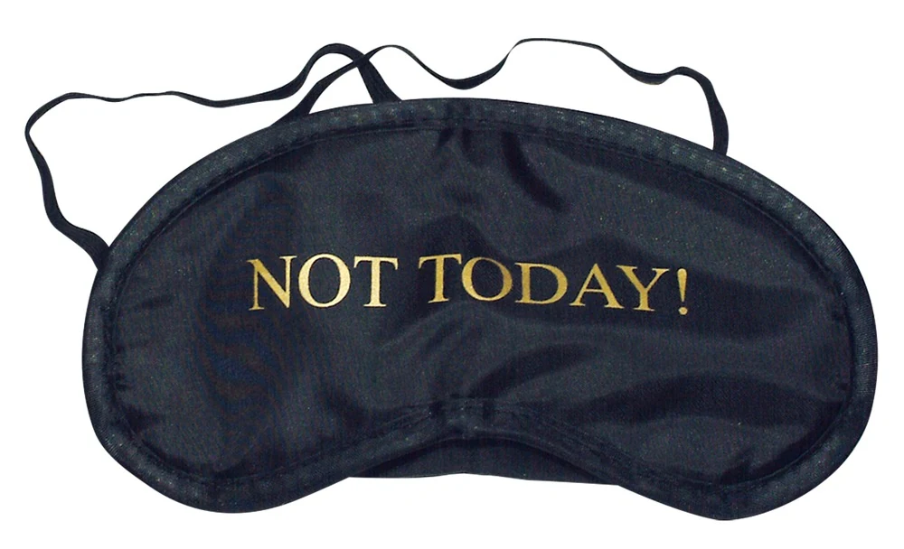 Satijnen oogmasker met tekst