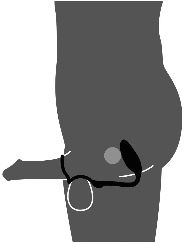 Rebel cockring met afstandsbediening en butt plug