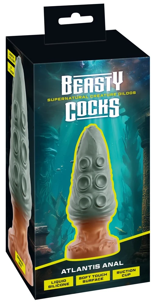 Beasty Cocks Atlantis anaalplug met zuigvoet