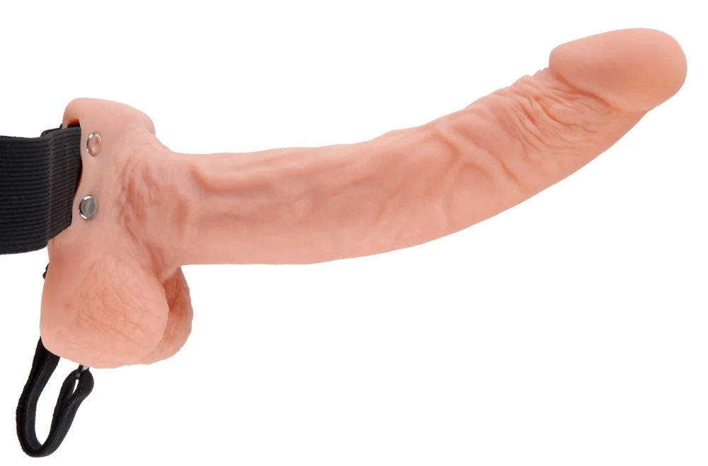 Holle dildo met elastische strap-on