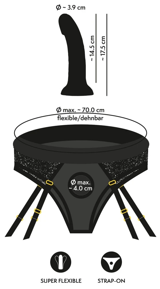 Strap-on slip met siliconen dildo