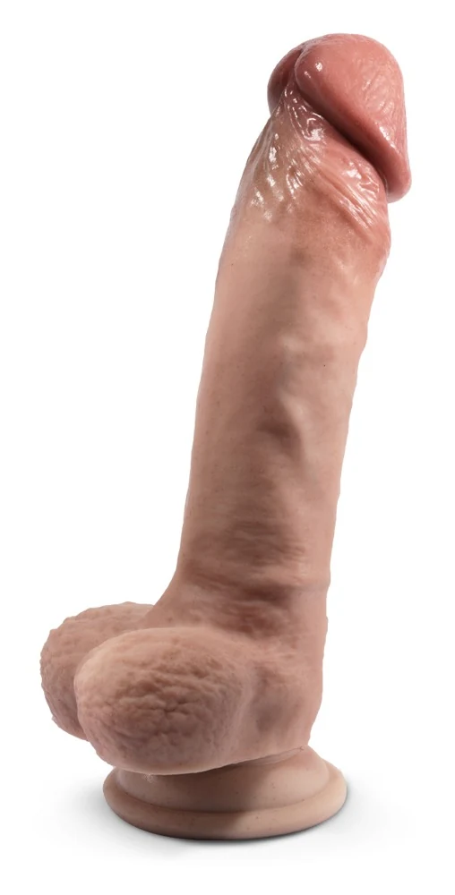 SilexD Premium Real Skin Dildo 23 cm met Zuigvoet