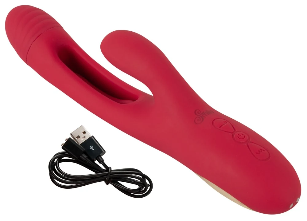 Rabbit vibrator met trillende tongfunctie