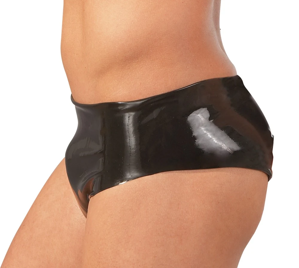 Latex slip met geïntegreerde anale dildo