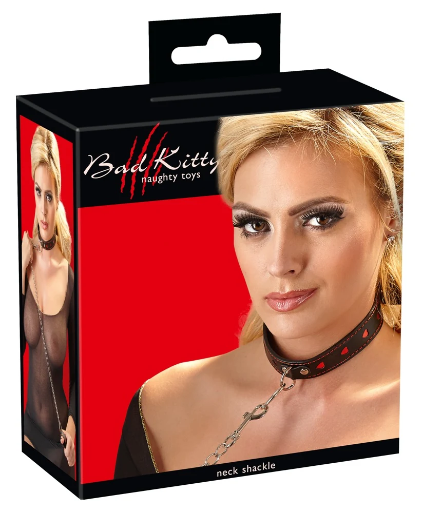 Bad Kitty nekband met riem