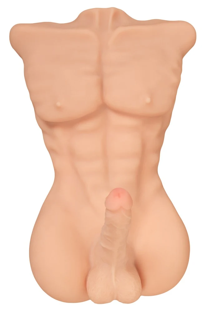 Realistische torso masturbator met dildo en anus