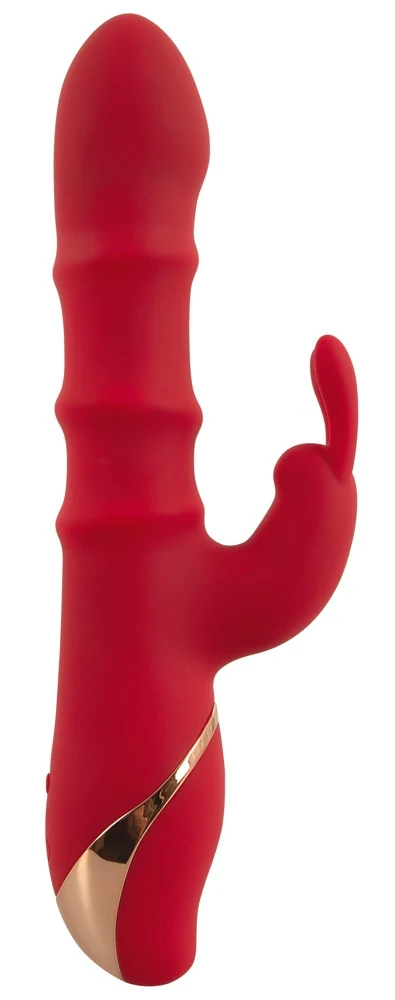 Rabbit vibrator met bewegende ringen