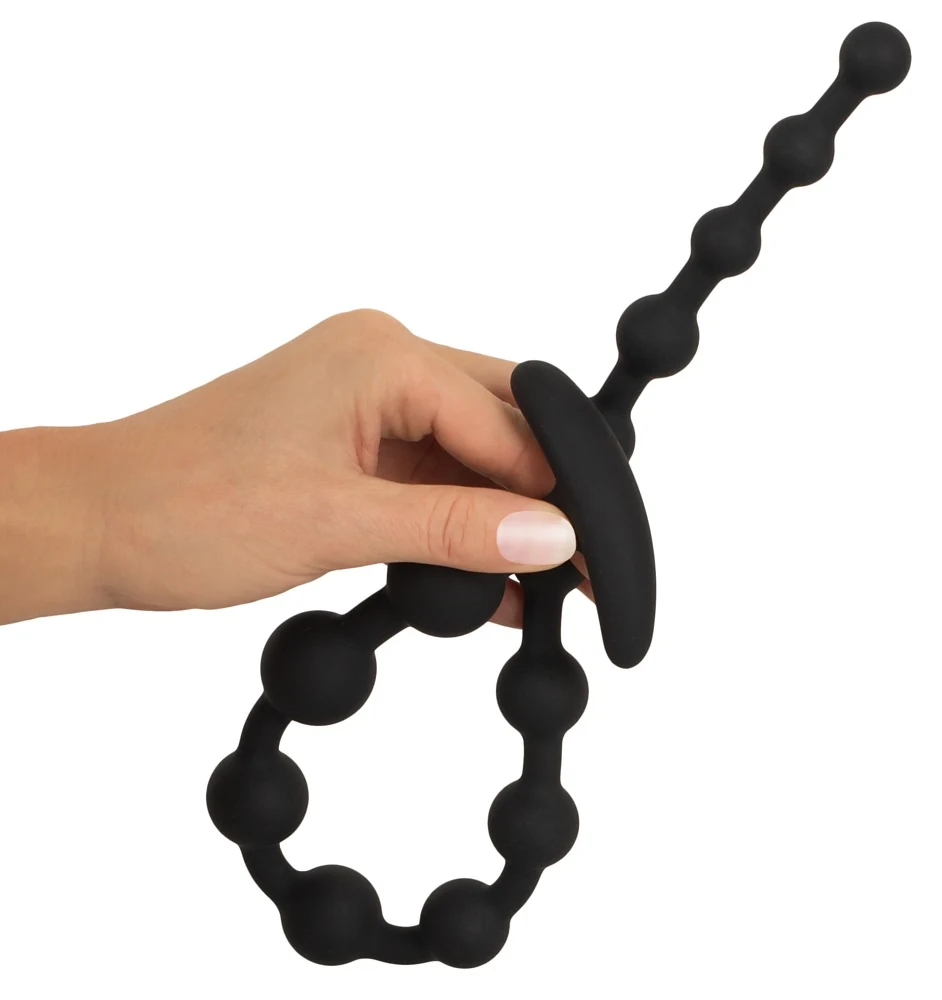 Flexibele anaalkralenketting van siliconen 50 cm