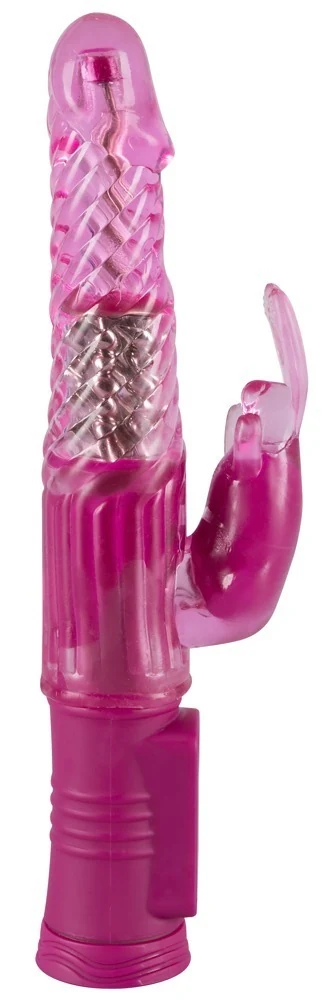 Parelvibrator met roterende schacht en konijnenarm