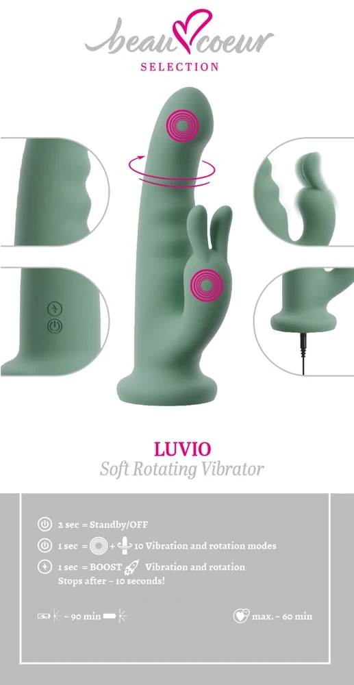 LUVIO Soft Rotating Vibrator met Zuigvoet