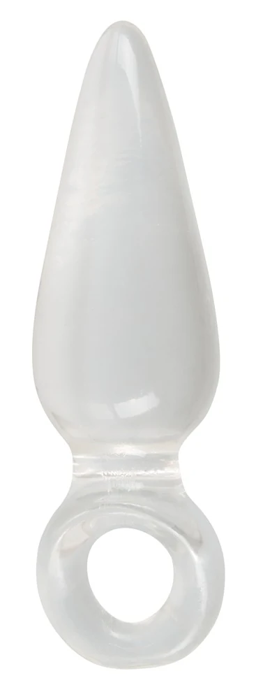 Transparante anaalplug met vingerlus